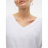 Camiseta Vero Moda Fillis decote em V branco brilhante Mulher