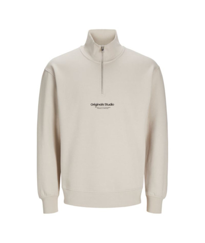 Moletom Homem Jack & Jones Jorvesterbro Quarter Zip Moonbeam