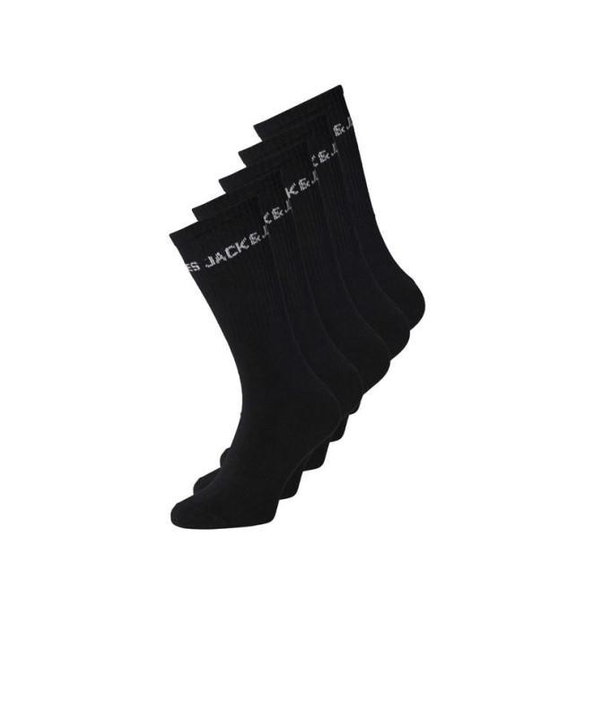 Chaussettes Pack Jack and Jones Jacbasic Logo Tennis 5 Noir Homme