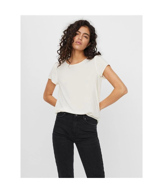 Camiseta Vero Moda becca Plains Snow White Mujer