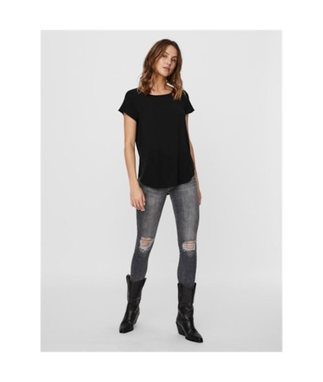 Camiseta Vero Moda becca Plains Black Mujer