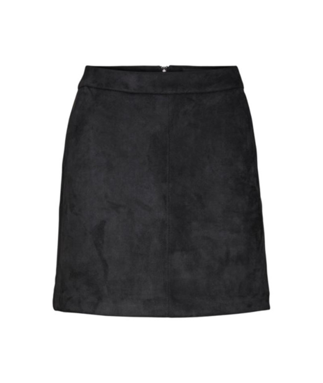 Saia Vero Moda donnadina Fauxsuede Preto Mulher