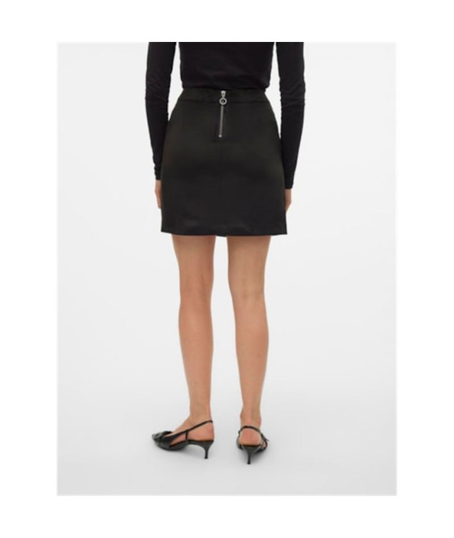 Falda Vero Moda donnadina Fauxsuede Black Mujer