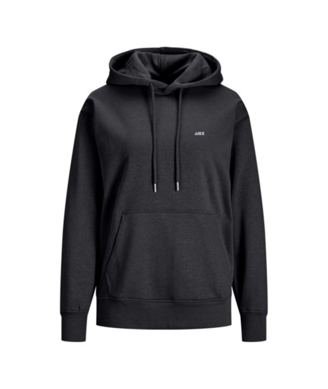 Sweat Jack & Jones Jxabbie Rlx Ls Every Hood Swt Noos Noir