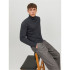 Jersey Jack and Jones eemil Knit Roll Dark Grey Melange Hombre