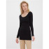 Camiseta Vero Moda maxi Myoft Long U-Neck Black Iris Mujer