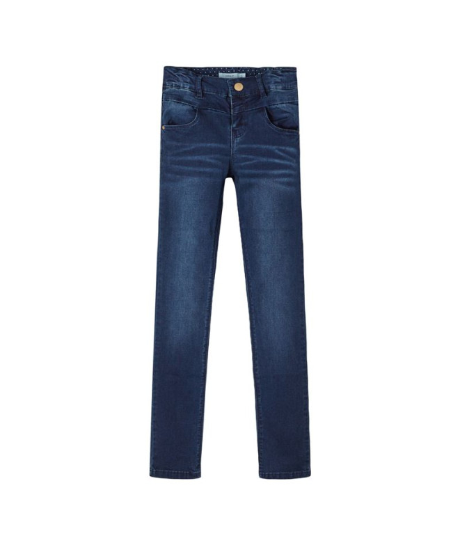 Calça Name it fpolly Calças de ganga skinny 1600-Ri Ganga azul escura Mulher