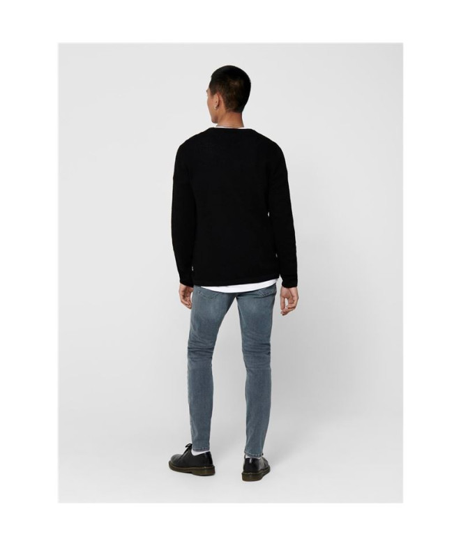 Jersey Only & Sons Reg 12 Struc Black Hombre