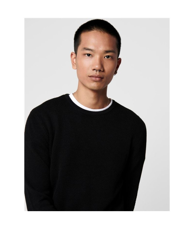 Jersey Only & Sons Reg 12 Struc Black Hombre