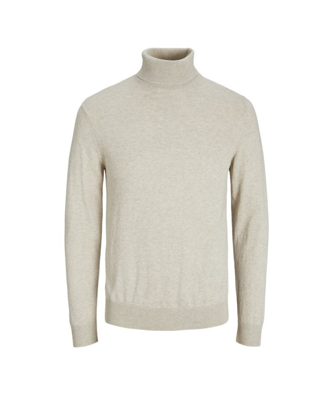 Camisola Jack and Jones eemil Knit Roll Oatmeal Homem