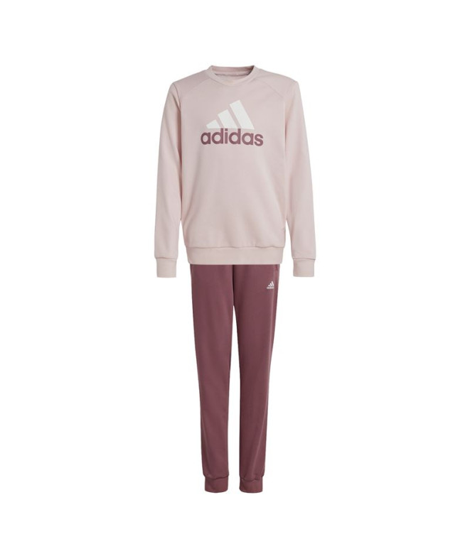 Fato de treino adidas French Terry Infantil Essentials Big Logo Rosa