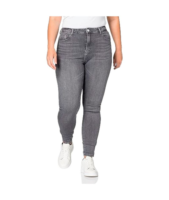 Calça Only Carlaola HwJea Bb Azg870 Cinzento Denim Mulher