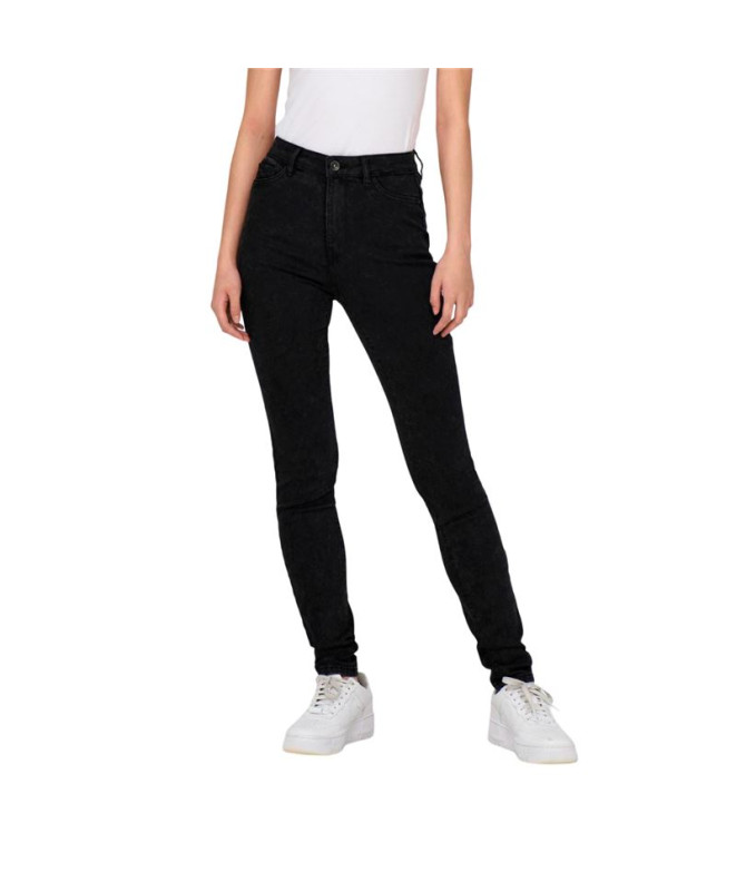 Pantalon Only rose Skinny Gua256 Washed Black Femme