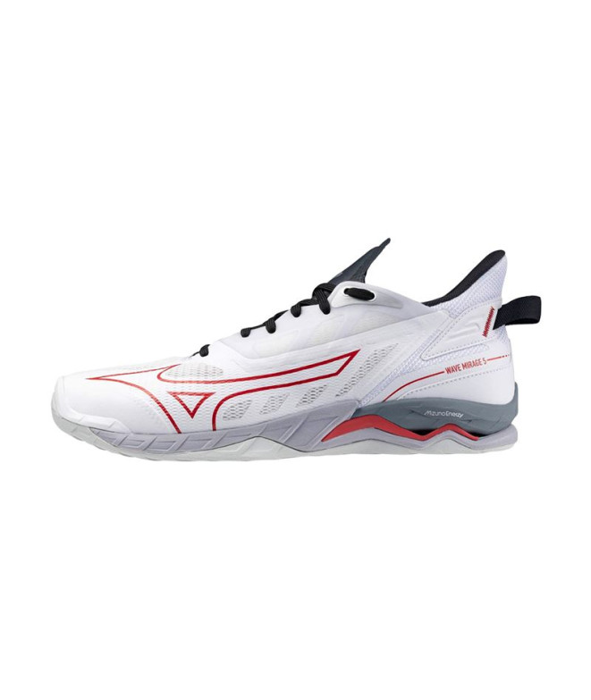 Chaussures Handball Mizuno de Wave Mirage 5 White