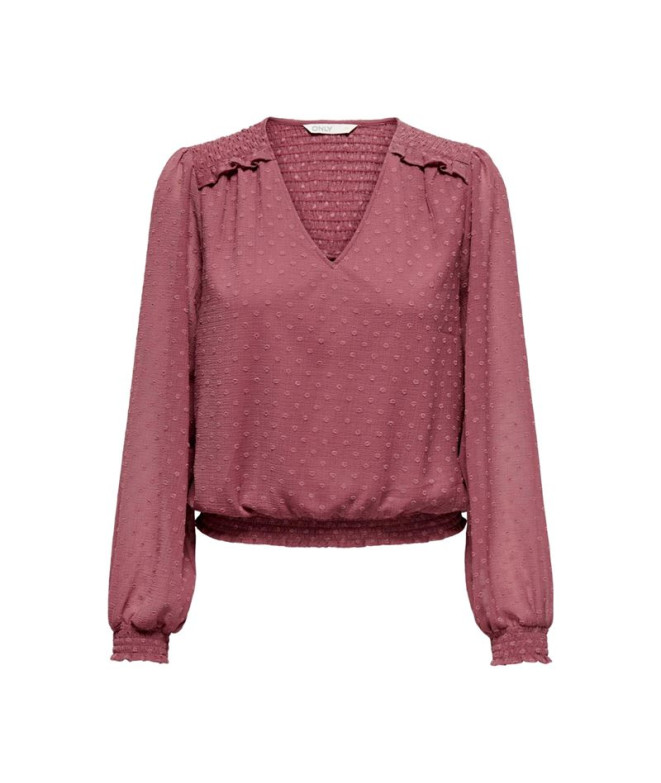 Camiseta Only elmira Life New Dobby Rose Brown Mujer