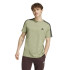 Camiseta adidas Homem Essentials Single 3-Stripes Verde
