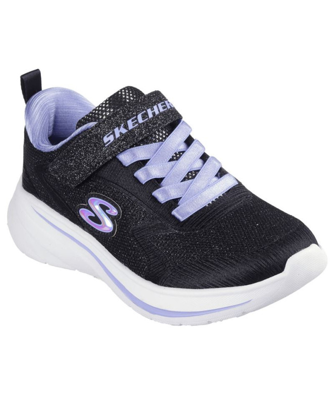 Chaussures Skechers Wave 92 Light Black Fille