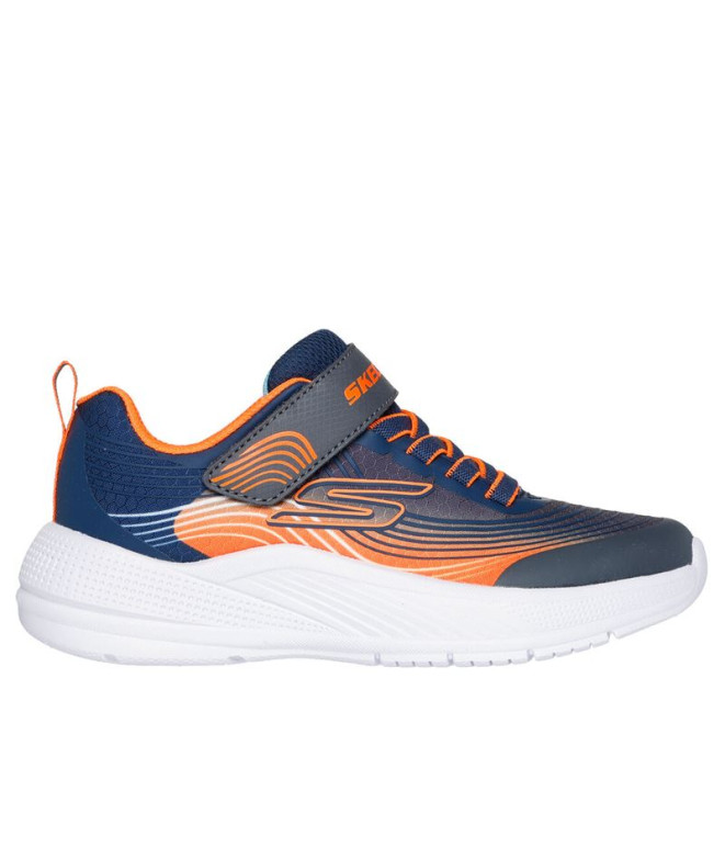 Chaussures Skechers Microspec Advance Bleu/Orange Enfant