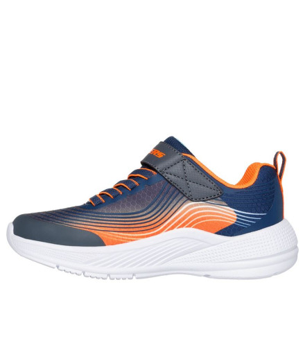 Chaussures Skechers Microspec Advance Bleu/Orange Enfant 2