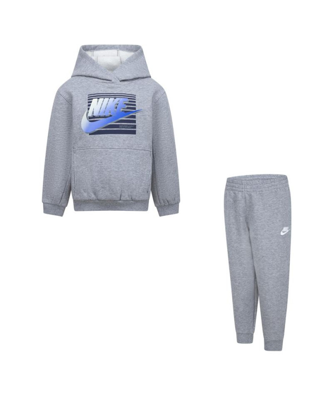 Conjunto Nike Menino Pulôver Nsw Gradient Futura Cinzento