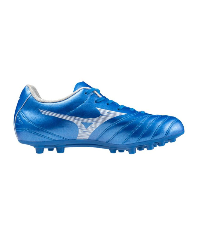 Futebol Mizuno Infantil Botas Monarcida Neo III Select Ag Azul Elétrico