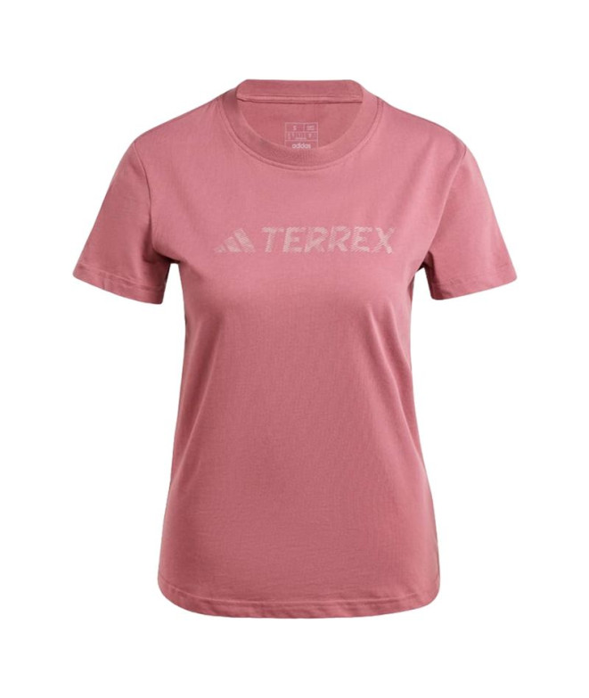 Camiseta Montanha adidas Mulher por Terrex Classic Logo Garnet