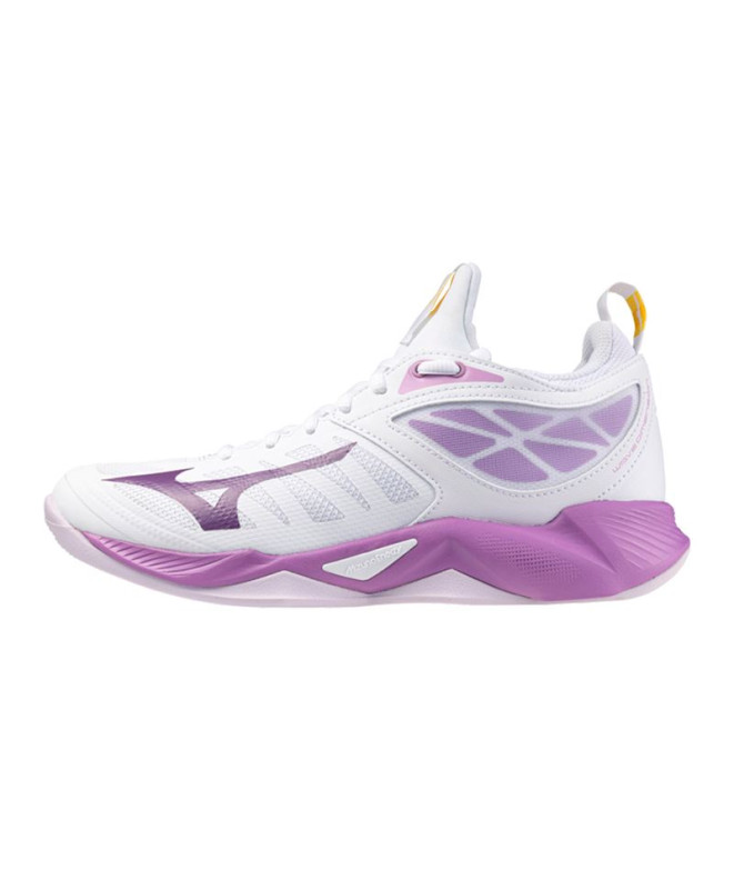 Chaussures Volley ball Mizuno Femme de Wave Dimension White