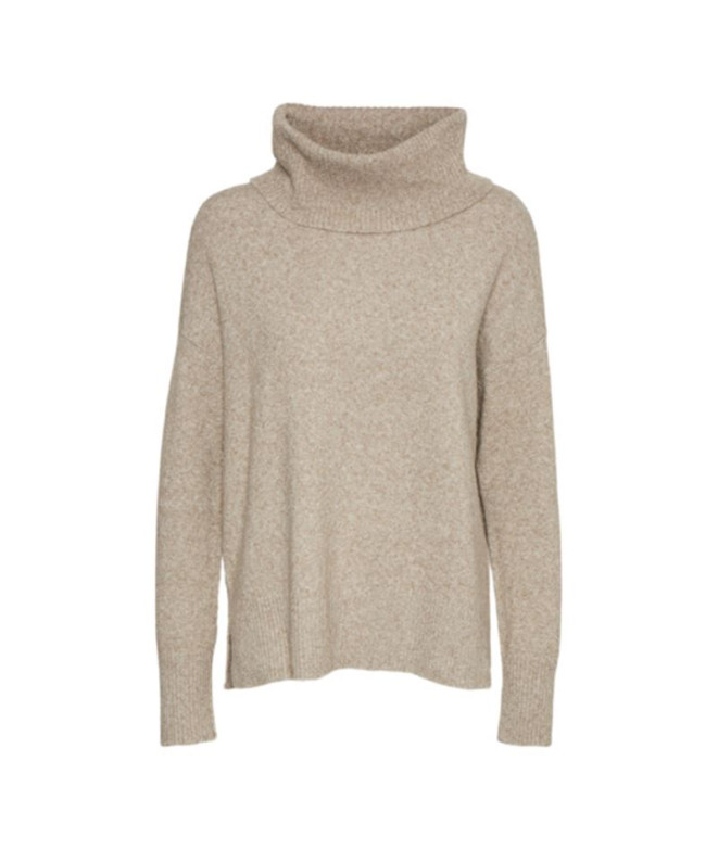 Pull Vero Moda doffy Cowlneck Sepia Tint Femme