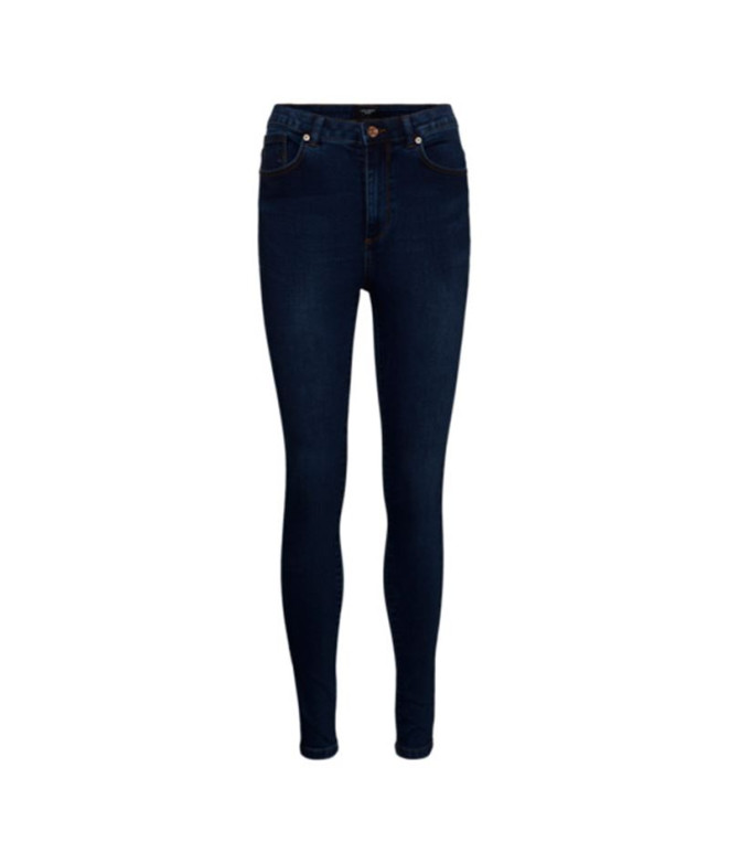 Calça Vero Moda sophia Hrkinny Joft Vi3128 Dark Blue Denim Mulher