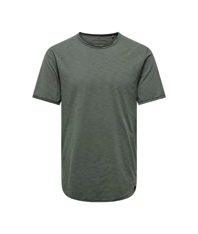 Camiseta Only & Sons benne Longy Nf 7822 Castor Gray Homem