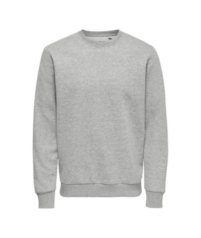 Sweat Only & Sons ceres Gris clair Mélange Homme