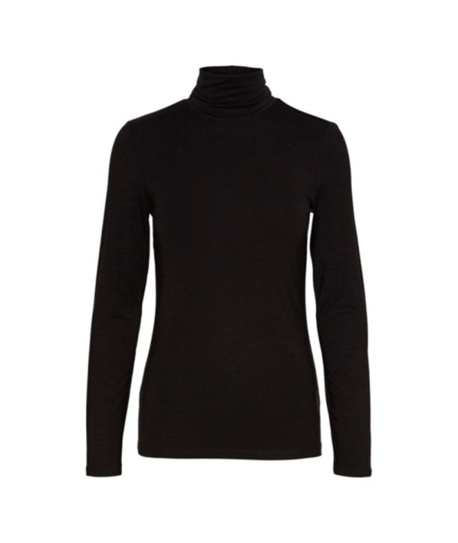 Camiseta Vero Moda ava Luluollneck Preto Mulher