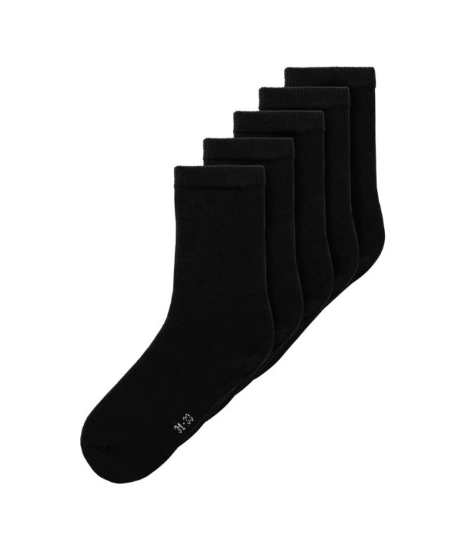 Chaussettes Nom du produit 5P Solid Black Unisexe