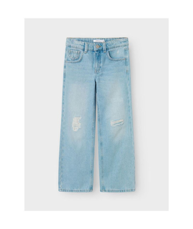 Pantalon Name it frose Jean large 1411-Te Denim bleu clair Femme