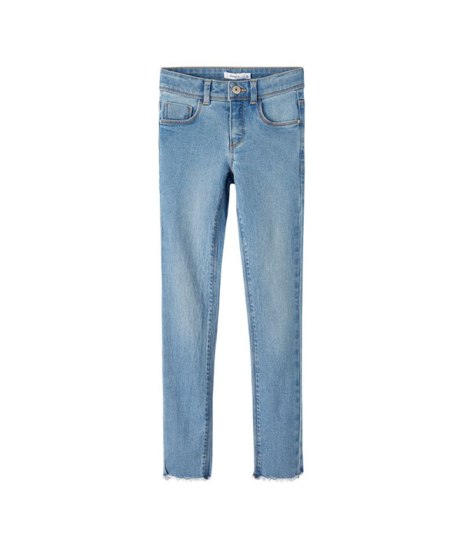 Calça Name it fpolly Calças de ganga skinny 1191-Io Ganga azul clara Mulher