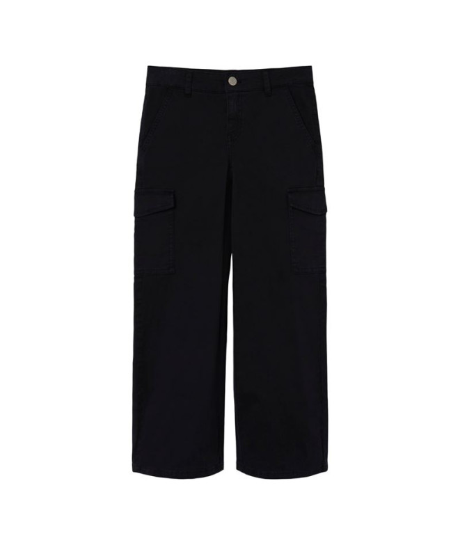 Pantalon Name it frose Cargo en sergé large 8108-Ba Noir Enfant