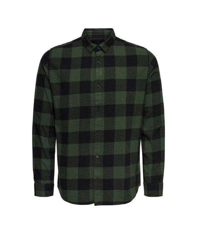 Camisa Only & Sons gudmund ed Noite na floresta Homem