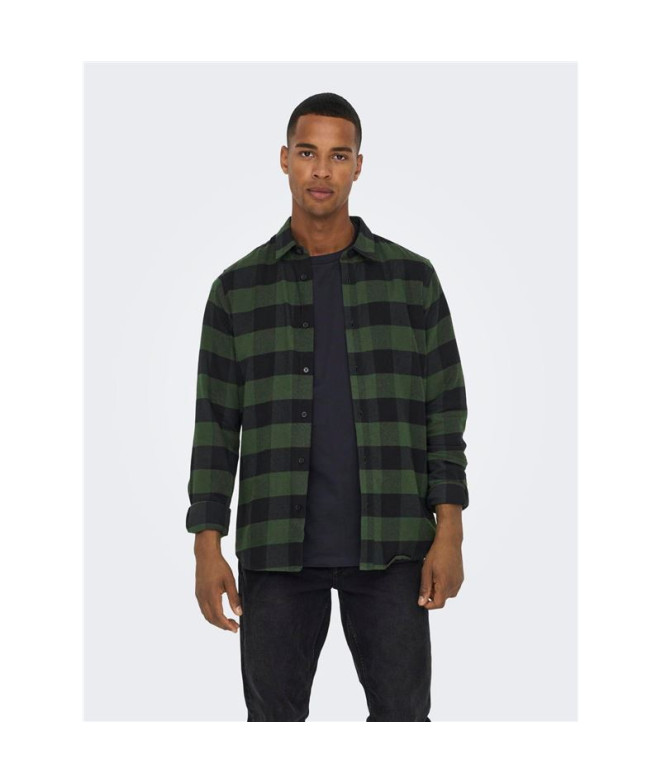 Camisa Only & Sons gudmund ed Forest Night Hombre