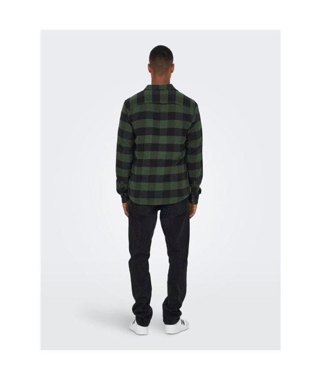 Camisa Only & Sons gudmund ed Forest Night Hombre