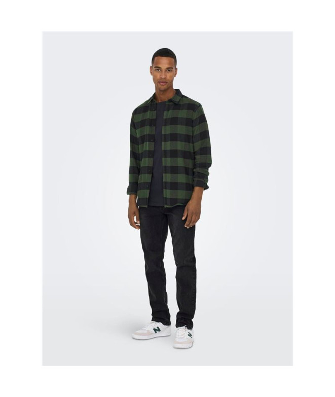 Camisa Only & Sons gudmund ed Forest Night Hombre