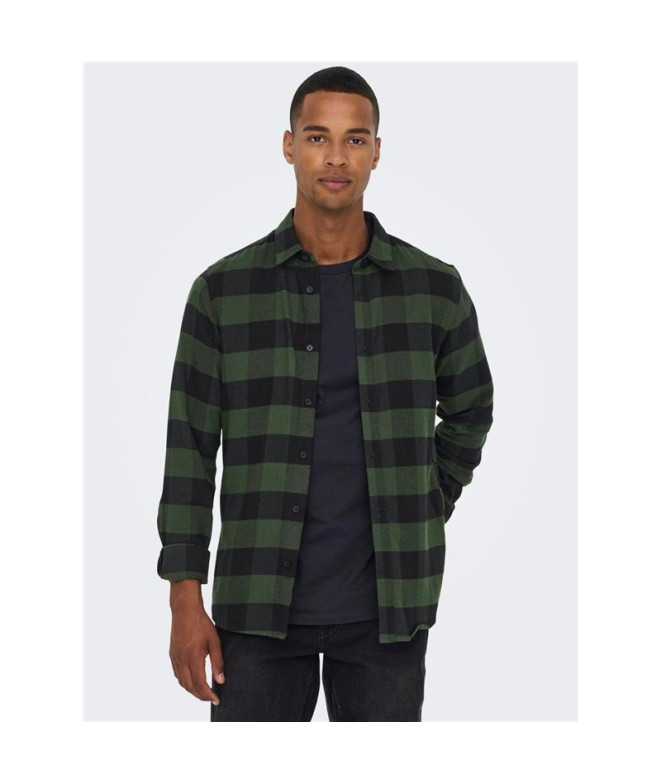 Camisa Only & Sons gudmund ed Forest Night Hombre