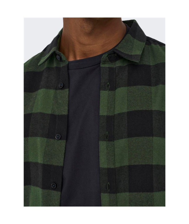 Camisa Only & Sons gudmund ed Forest Night Hombre