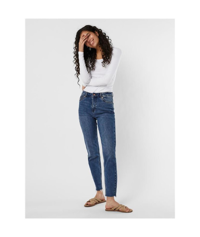 Camiseta Vero Moda maxi Myoft Gola em U...