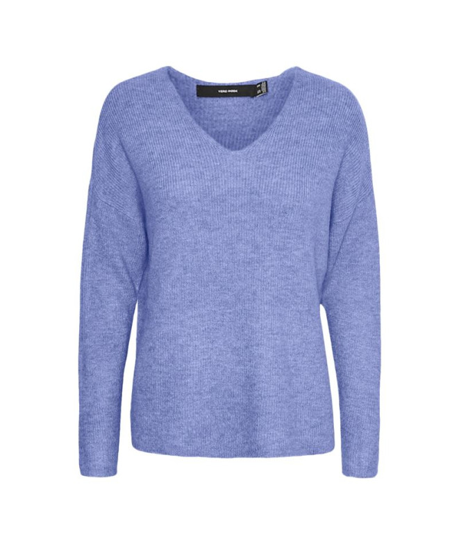 Vero Moda - Pull Jacaranda à col en V et à profil ras-du-cou Femme