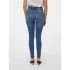 Calça Vero Moda tanya Piping Jeans Vi349 Medium Blue Denim Mulher
