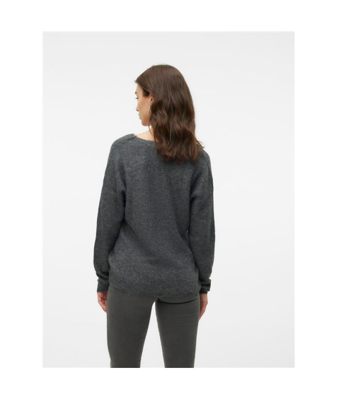 Jersey Vero Moda crewlefile V-Neck Medium Grey...