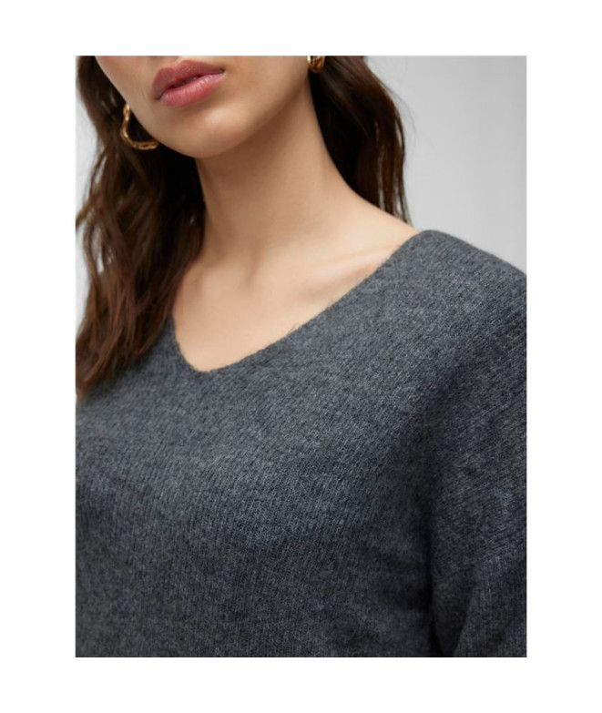 Jersey Vero Moda crewlefile V-Neck Medium Grey...
