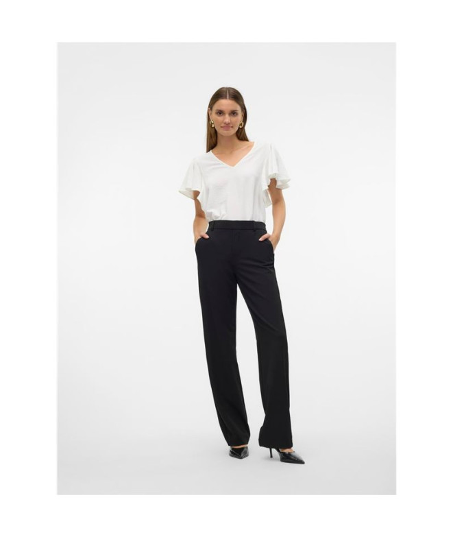 Pantalón Vero Moda zamira Mwtraight Black Mujer