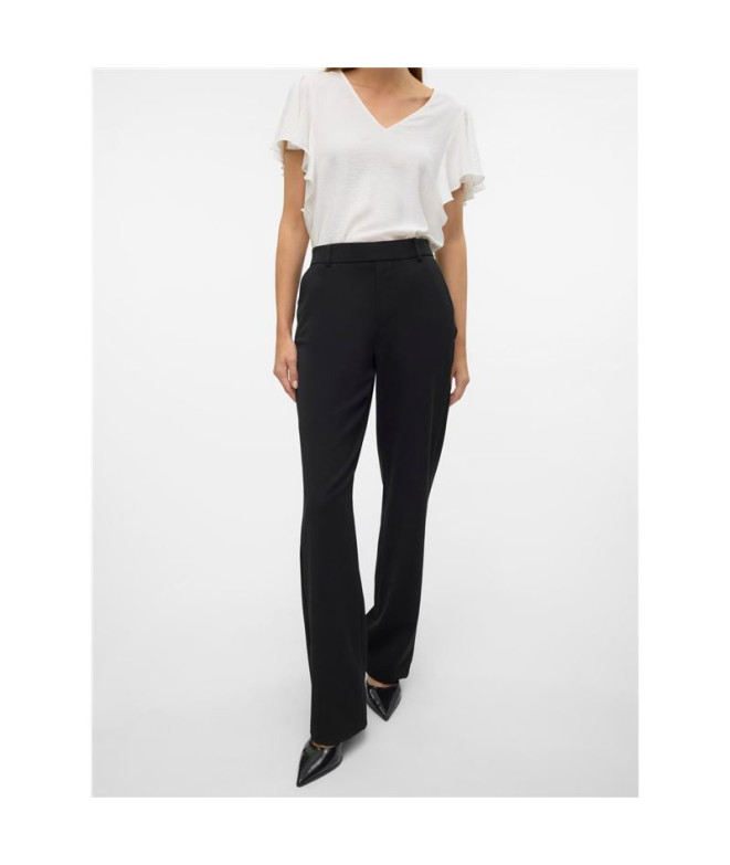 Pantalón Vero Moda zamira Mwtraight Black Mujer