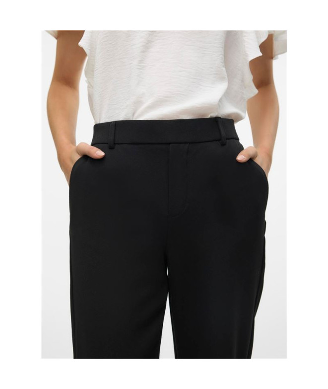 Pantalón Vero Moda zamira Mwtraight Black Mujer